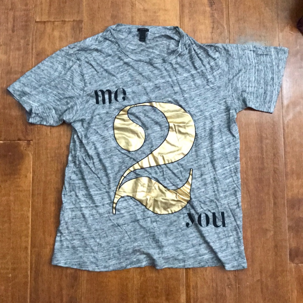 J Crew me 2 u grey shirt